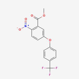 molecular formula C15H10F3NO5 B8536326 Methyl 2-nitro-5-[4-(trifluoromethyl)phenoxy]benzoate CAS No. 87315-19-3