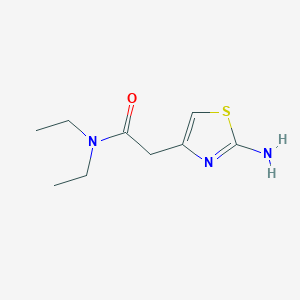 molecular formula C9H15N3OS B8536337 2-(2-aminothiazol-4-yl)-N,N-diethylacetamide 