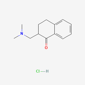 molecular formula C13H18ClNO B8536351 2-((Dimethylamino)methyl)-3,4-dihydro-1(2H)-naphthalenone hydrochloride CAS No. 5166-71-2