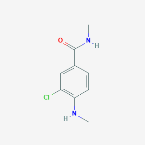 molecular formula C9H11ClN2O B8536356 3-chloro-N-methyl-4-methylamino-benzamide 