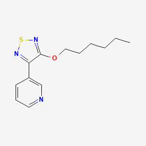 molecular formula C13H17N3OS B8536369 3-(Hexyloxy)-4-(3-pyridyl)-1,2,5-thiadiazole 