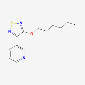 molecular formula C13H17N3OS B8536369 3-(3-Hexyloxy-1,2,5-thiadiazol-4-yl)pyridine 