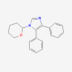 molecular formula C20H20N2O B8536419 4,5-Diphenyl-1-(2-tetrahydropyranyl)imidazole CAS No. 62895-17-4