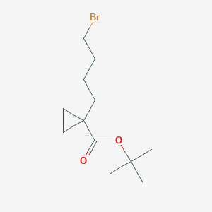 molecular formula C12H21BrO2 B8536422 Tert-Butyl 1-(4-bromobutyl)cyclopropanecarboxylate 