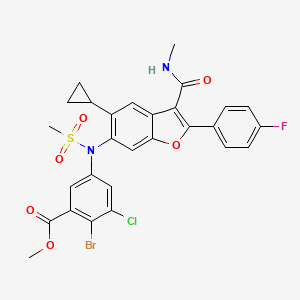 methyl 2-bromo-3-chloro-5-{N-[5-cyclopropyl-2-(4-fluorophenyl)-3-(methylcarbamoyl)-1-benzofuran-6-yl]methanesulfonamido}benzoate