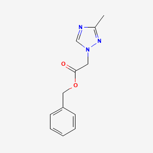 molecular formula C12H13N3O2 B8536451 Benzyl 2-(3-methyl-1,2,4-triazol-1-yl)acetate 