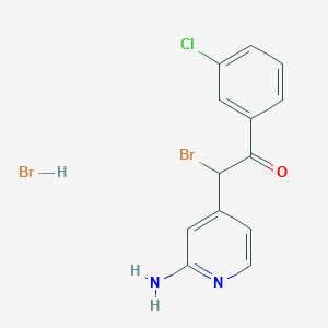 2-(2-Amino-4-pyridyl)-2-bromo-1-(3-chlorophenyl)ethanone hydrocbromide