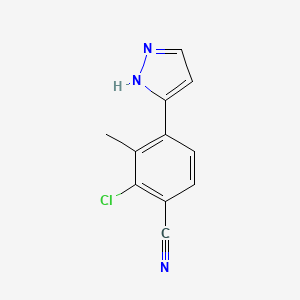 2-chloro-3-methyl-4-(1H-pyrazol-3-yl)benzonitrile