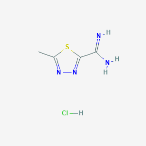 5-Methyl-1,3,4-thiadiazole-2-carboximidamide hydrochloride