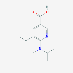 5-Ethyl-6-(isopropyl-methyl-amino)-nicotinic acid