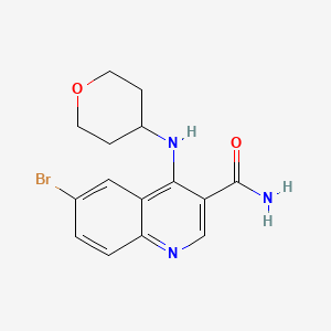 6-Bromo-4-(oxan-4-ylamino)quinoline-3-carboxamide