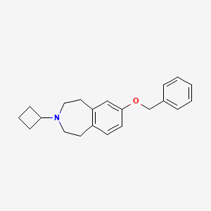 molecular formula C21H25NO B8536612 7-(benzyloxy)-3-cyclobutyl-2,3,4,5-tetrahydro-1H-benzo[d]azepine 
