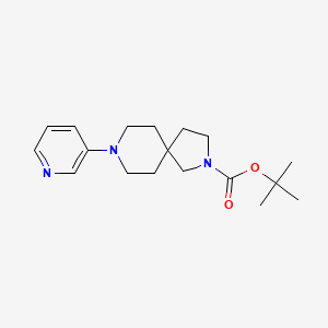 molecular formula C18H27N3O2 B8536663 tert-butyl 8-pyridin-3-yl-2,8-diazaspiro[4.5]decane-2-carboxylate 