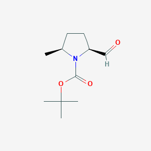 molecular formula C11H19NO3 B8536748 tert-butyl (2S,5S)-2-formyl-5-methylpyrrolidine-1-carboxylate 