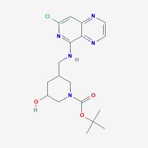 Tert-butyl 3-((7-chloropyrido[4,3-b]pyrazin-5-ylamino)methyl)-5-hydroxypiperidine-1-carboxylate