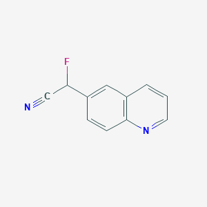 molecular formula C11H7FN2 B8536799 Fluoro-quinolin-6-yl-acetonitrile 