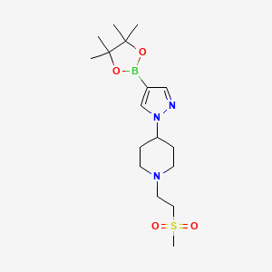 1-[2-(methylsulfonyl)ethyl]-4-[4-(4,4,5,5-tetramethyl-1,3,2-dioxaborolan-2-yl)-1H-pyrazol-1-yl]piperidine