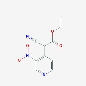 molecular formula C10H9N3O4 B8536966 Cyano-(3-nitro-pyridin-4-yl)-acetic acid ethyl ester 