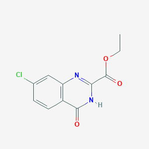 molecular formula C11H9ClN2O3 B8536997 Ethyl 7-chloro-4-hydroxyquinazoline-2-carboxylate 