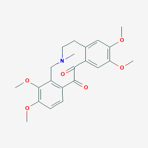 molecular formula C22H25NO6 B085370 3,4,10,11-tetramethoxy-6-methyl-7,8-dihydro-5H-benzo[e][2]benzazecine-13,14-dione CAS No. 13061-83-1