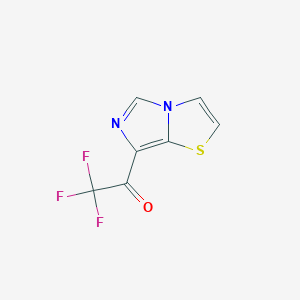 molecular formula C7H3F3N2OS B8537043 7-Trifluoroacetylimidazo[5,1-b]thiazole 
