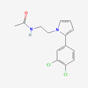 molecular formula C14H14Cl2N2O B8537157 Acetamide,n-[2-[2-(3,4-dichlorophenyl)-1h-pyrrol-1-yl]ethyl]- 