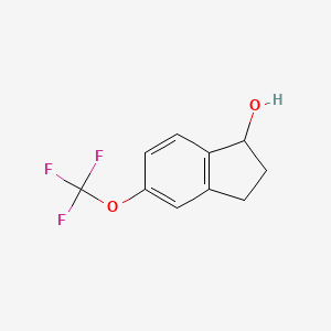 molecular formula C10H9F3O2 B8537163 5-(Trifluoromethoxy)indan-1-ol CAS No. 1400702-22-8