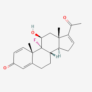 molecular formula C21H25FO3 B8537197 A)-9-Fluoro-11-hydroxypregna-1,4,16-triene-3,20-dione 