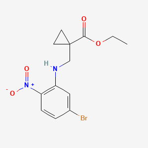 molecular formula C13H15BrN2O4 B8537368 ethyl 1-[(5-bromo-2-nitroanilino)methyl]cyclopropane-1-carboxylate 