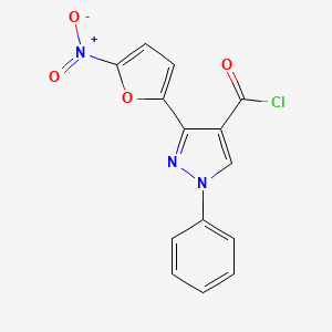 3-(5-Nitrofuran-2-yl)-1-phenyl-1H-pyrazole-4-carbonyl chloride