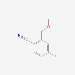 molecular formula C9H8FNO B8537408 4-Fluoro-2-(methoxymethyl)benzonitrile CAS No. 934012-90-5