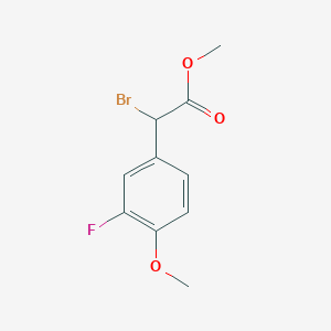 molecular formula C10H10BrFO3 B8537468 Methyl 2-bromo-2-(3-fluoro-4-methoxyphenyl)acetate 