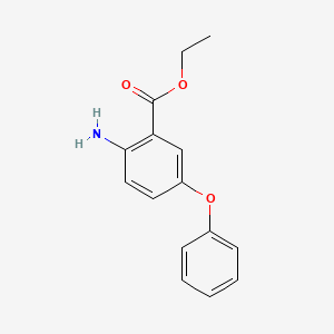 molecular formula C15H15NO3 B8537506 Ethyl 2-amino-5-phenoxybenzoate 