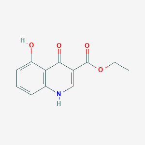 molecular formula C12H11NO4 B8537547 Ethyl 1,4-dihydro-5-hydroxy-4-oxo-3-quinolinecarboxylate CAS No. 79364-24-2
