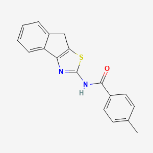 molecular formula C18H14N2OS B8537553 N-(8H-indeno[1,2-d]thiazol-2-yl)-4-methylbenzamide 