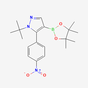 1-tert-butyl-5-(4-nitrophenyl)-4-(4,4,5,5-tetramethyl-1,3,2-dioxaborolan-2-yl)-1H-pyrazole