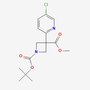 1-Tert-butyl 3-methyl 3-(5-chloropyridin-2-yl)azetidine-1,3-dicarboxylate
