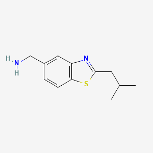 molecular formula C12H16N2S B8537730 5-Aminomethyl-2-isobutyl-benzothiazole 