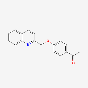molecular formula C18H15NO2 B8537756 1-[4-(Quinolin-2-ylmethoxy)-phenyl]-ethanone 