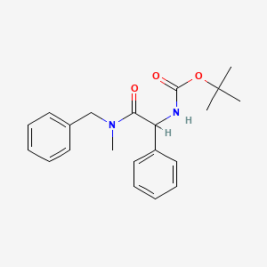 tert-butyl (RS)-2-[benzyl(methyl)amino]-2-oxo-1-phenylethylcarbamate