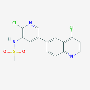 N-(2-chloro-5-(4-chloroquinolin-6-yl)pyridin-3-yl)methanesulfonamide