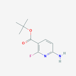 molecular formula C10H13FN2O2 B8537875 tert-Butyl 6-amino-2-fluoronicotinate 