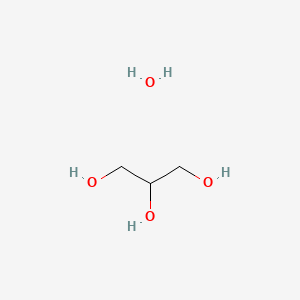 molecular formula C3H10O4 B8537951 1,2,3-Propanetriol, mixt. with water CAS No. 72376-46-6