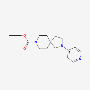 molecular formula C18H27N3O2 B8538028 tert-butyl 2-pyridin-4-yl-2,8-diazaspiro[4.5]decane-8-carboxylate 