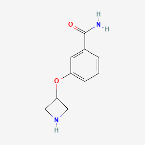 molecular formula C10H12N2O2 B8538088 3-(3-Azetidinyloxy)benzamide CAS No. 76263-25-7