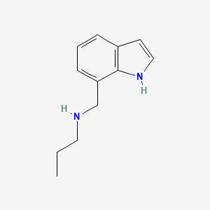 molecular formula C12H16N2 B8538103 (1H-Indol-7-ylmethyl)propylamine 