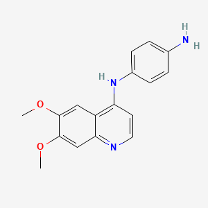 molecular formula C17H17N3O2 B8538258 N-(6,7-dimethoxyquinolin-4-yl)-benzene-1,4-diamine 