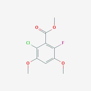 molecular formula C10H10ClFO4 B8538281 Methyl 2-chloro-6-fluoro-3,5-dimethoxybenzoate 