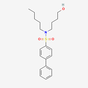 molecular formula C21H29NO3S B8538479 Biphenyl-4-sulfonic acid-(4-hydroxybutyl)-pentyl-amide CAS No. 871113-55-2