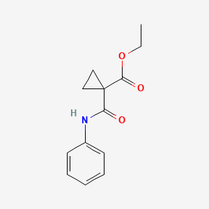 molecular formula C13H15NO3 B8538489 Ethyl 1-[(phenylamino)carbonyl]cyclopropanecarboxylate 